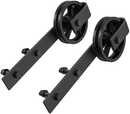 16 ft 12 ft 7 ' 8' Barn Gate Hardware ที่ยึดเพดาน ฮาร์ดแวร์ประตูยุ้งข้าวบายพาสคู่ Straight