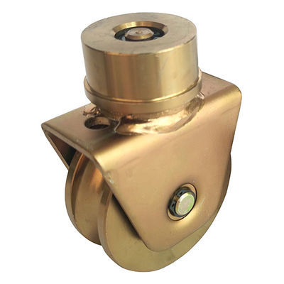 ล้อประตูบานเลื่อนหมุนได้ 360 องศา 80mm 3.15 &quot;U Groove Gate Wheels Round Zinc Plated