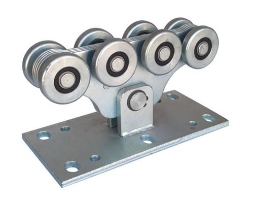 ขนาดกลาง Q235 Steel Cantilever Gate Wheel สีขาว