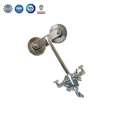 ISO9001 ชุบสังกะสีกล้วย Cableway Roller Trolley Pulley พร้อมโซ่สำหรับ Banana Farm
