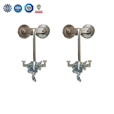 ISO9001 ชุบสังกะสีกล้วย Cableway Roller Trolley Pulley พร้อมโซ่สำหรับ Banana Farm