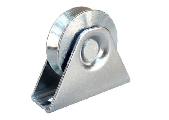 98mm 4 '' Heavy Duty Driveway Gate Wheels V Groove Iron สังกะสี