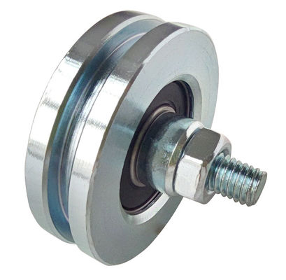 ลูกกลิ้งประตูบานเลื่อนขนาด 100 มม. พร้อมสลักเกลียว 3 &quot;4&quot; V Groove Gate Wheels