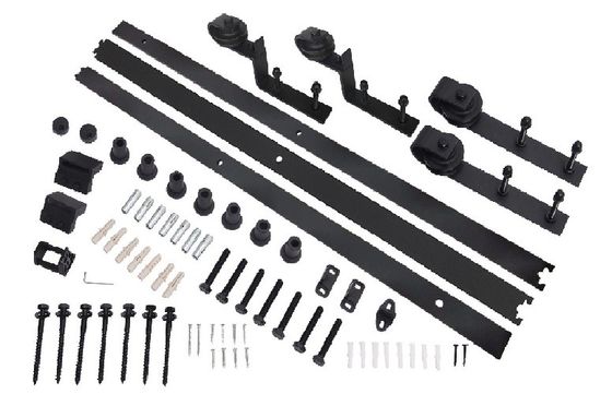 11 Ft 10 Ft Splicing Double Barn Door Hardware สำหรับตู้แขวนประตูระบบติดตาม 3 Meters