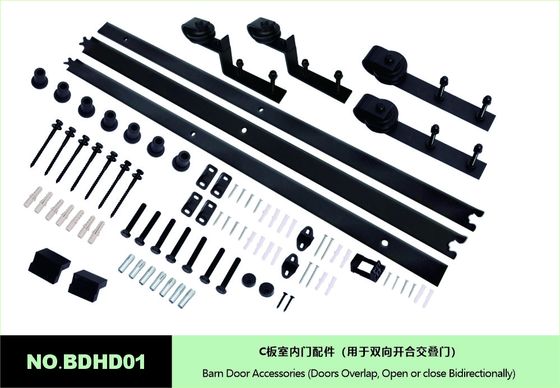 11 Ft 10 Ft Splicing Double Barn Door Hardware สำหรับตู้แขวนประตูระบบติดตาม 3 Meters
