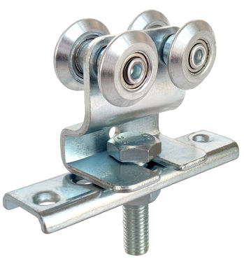 28 มม. 38 มม. 54 มม. Heavy Duty Commercial บานเลื่อนประตู Rollers Rail Trolley Wheel