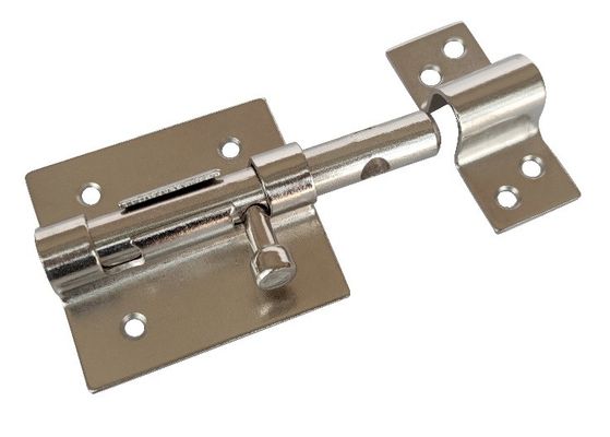 ความปลอดภัยสองกลอนห้องน้ำประตูบานเลื่อน Bolt / Gate Latch Tower Sliver Zinc Steel