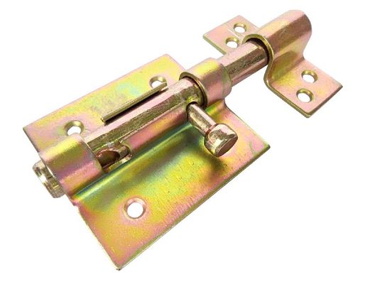 ความปลอดภัยสองกลอนห้องน้ำประตูบานเลื่อน Bolt / Gate Latch Tower Sliver Zinc Steel