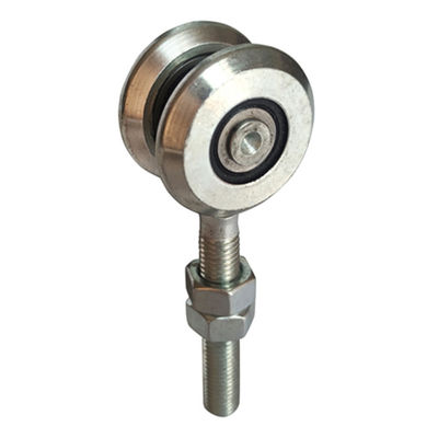 2 ล้อ M12 100 มม. เลื่อนแขวนประตูโรงรถลูกกลิ้งรอกล้อติดตาม