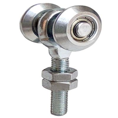 0.98 &quot;25mm ลูกกลิ้งไม้แขวนประตูบานเลื่อนพร้อมลูกปืนสองล้อ