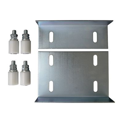 90 องศา Double Roller ประตูบานเลื่อนด้านบน Roller Bracket Fixing 70mmX50mm