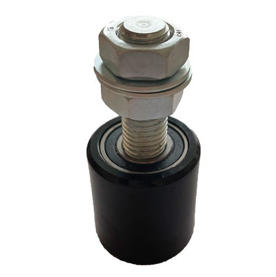 ลูกกลิ้งคู่มือประตูบานเลื่อนสีดำขนาด 50 มม. 3 &quot;6&quot; Pvc Plastic Nylon Bearing