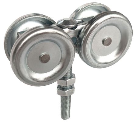 M12 Bolt แขวนลูกกลิ้งประตูและติดตามภายใน Barn Door Roller Kit ฮาร์ดแวร์กล่อง Rail