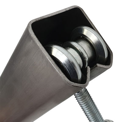 300kg Barn Bottom Aluminium แขวนประตู Track All In 1 Wheel Rail Hanging Roller Track System