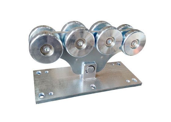 สังกะสีเงินอัตโนมัติ Cantilever บานเลื่อนลูกกลิ้ง Carriage มี 8 ล้อ 113mm