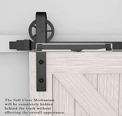 14 Ft 144 Inch Barn Gate Hardware 70-160lb Soft Close กลไกฮาร์ดแวร์ประตูบานเลื่อนบานเลื่อน