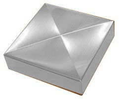 100 มม. 4x6 8x8 รั้วมุมโพสต์ Cap สำหรับ 4x4 6x6 7x7 ฝาครอบเสาพีระมิดเงิน
