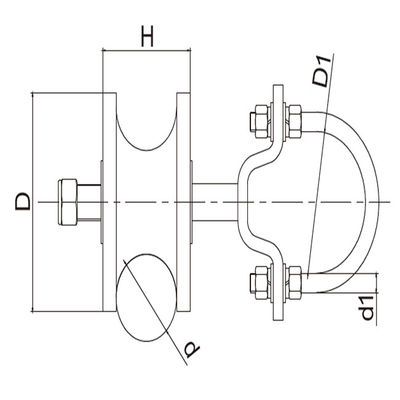 6 &quot;Square Post X 2&quot; Nylon Cantilever Gate Rollers ล้อสำหรับท่อเหลี่ยม Chain Link Gates