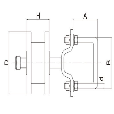 2-7 / 8 &quot;6-5/8&quot; 6 &quot;ลูกกลิ้งประตู Cantilever Square Tube Gate Rollers ไนลอนสำหรับบานเลื่อน Gates