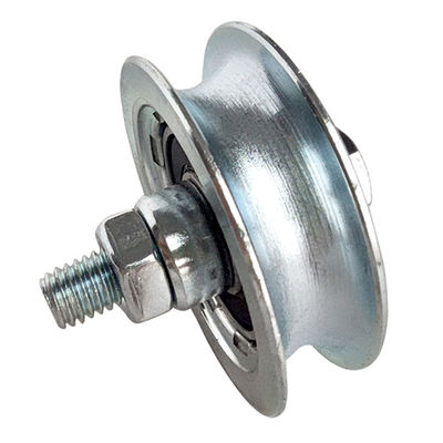 M10x55 ล้อประตูสังกะสี U Groove Double Bearings พร้อม Bolt 68mm