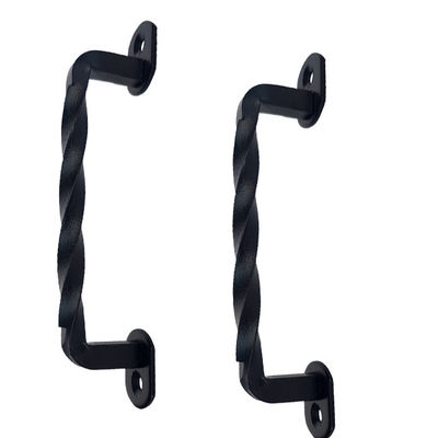 Black Barn Gate Hardware เหล็ก 6 1/5 '' Twist Barn Door Handles And Pulls