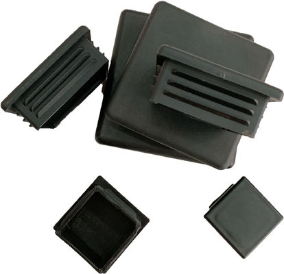 40x75mm 3 &quot;เหล็กชุบสังกะสีสแควร์โพสต์ Cap Flat Rhs พลาสติก Push In Insert Tube