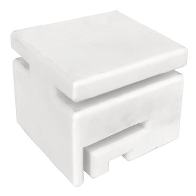 74x76x62.2mm บานเลื่อน Nylon Guide Block 75mm White