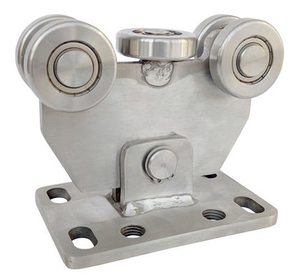 Heavy Duty 304 สแตนเลสประตูบานเลื่อนล้อ 5 ล้อสำหรับ 60X60 Track 50mm