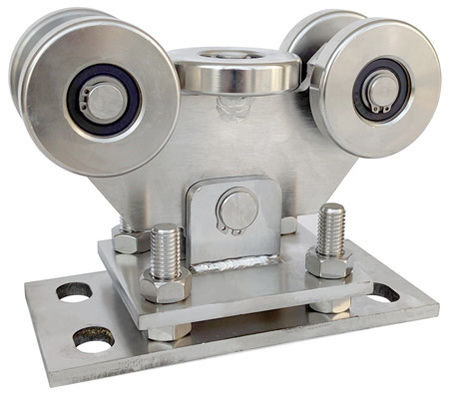 เส้นผ่านศูนย์กลาง 68 มม. 304 สแตนเลส 5 ล้อสำหรับ 80X80 Track Cantilever Gate Carriage