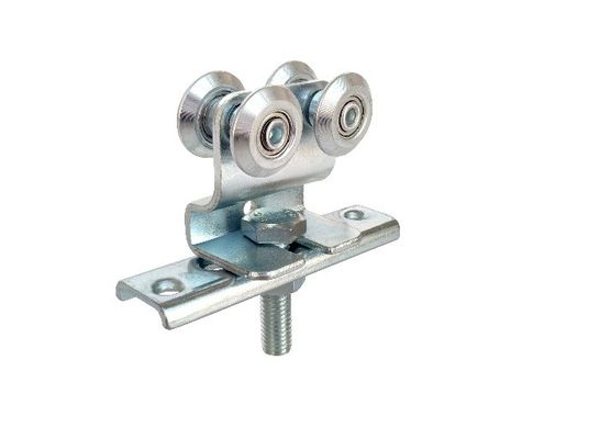 WHITE ZINC 4 ลูกกลิ้ง ที่แขวนประตู FITTING HANGING RAIL SLIDING HANGING DOOR ROLLER with BEND PLATE