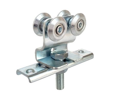 WHITE ZINC 4 ลูกกลิ้ง ที่แขวนประตู FITTING HANGING RAIL SLIDING HANGING DOOR ROLLER with BEND PLATE