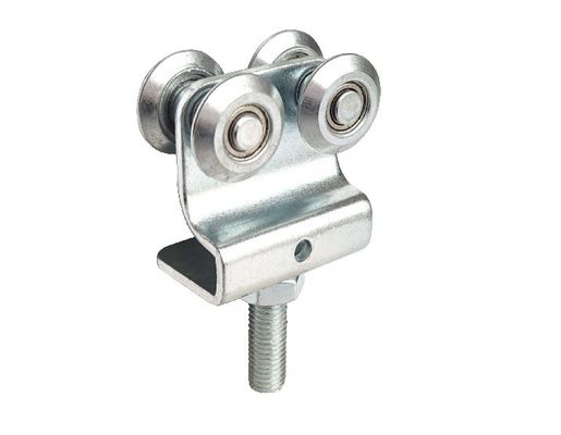 WHITE ZINC 4 ลูกกลิ้ง ที่แขวนประตู FITTING HANGING RAIL SLIDING HANGING DOOR ROLLER with BEND PLATE
