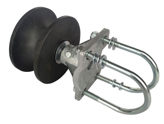 Black Nylon Cantilever Gate Wheels 2 &quot;3/8&quot; 4 &quot;Chain Link Cantilever Gate Rollers ชุดฮาร์ดแวร์