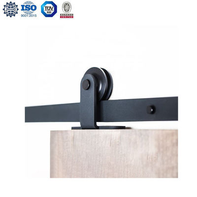 6.6ft Bypass Barn Gate Hardware แขวนรางประตูโรงนาด้านบนและลูกกลิ้ง