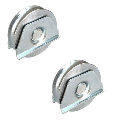 4in ล้อเปิดประตูอัตโนมัติ U Groove Steel Gate Roller Wheel พร้อมแผ่นคู่ Round