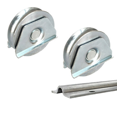 4in ล้อเปิดประตูอัตโนมัติ U Groove Steel Gate Roller Wheel พร้อมแผ่นคู่ Round