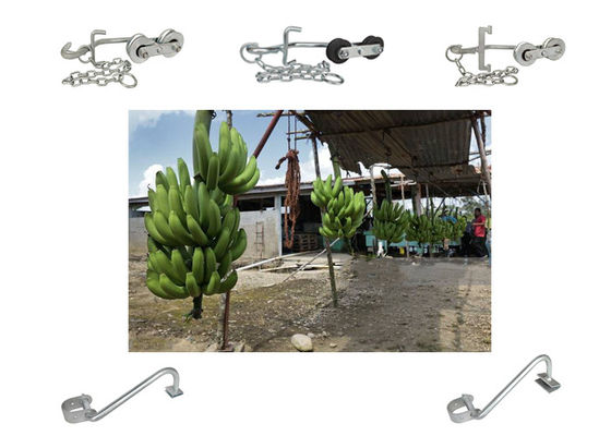 150kg-220KG Banana Hooks ลูกกลิ้งแขวนสำหรับอุปกรณ์ขนส่งที่ง่าย