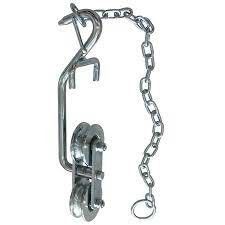 150kg-220KG Banana Hooks ลูกกลิ้งแขวนสำหรับอุปกรณ์ขนส่งที่ง่าย