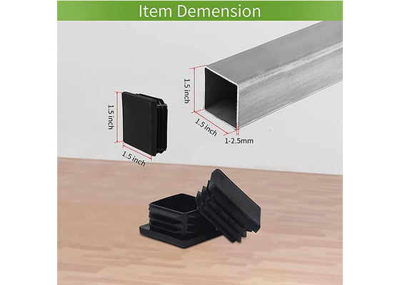 ฝาโพสต์รั้วสี่เหลี่ยม 75 มม. X 75 มม. 200x200 4x4 พลาสติกสีดำ Nylon