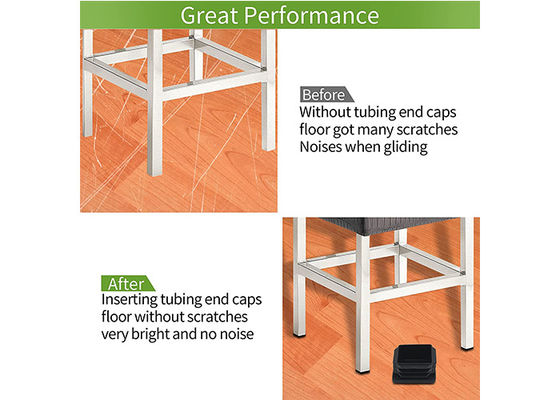 ฝาโพสต์รั้วสี่เหลี่ยม 75 มม. X 75 มม. 200x200 4x4 พลาสติกสีดำ Nylon