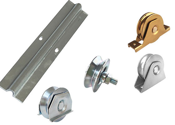 Heavy Duty Telescopic Iron 5m บานเลื่อนฮาร์ดแวร์ติดตาม U Groove Jnk Hardware Kit