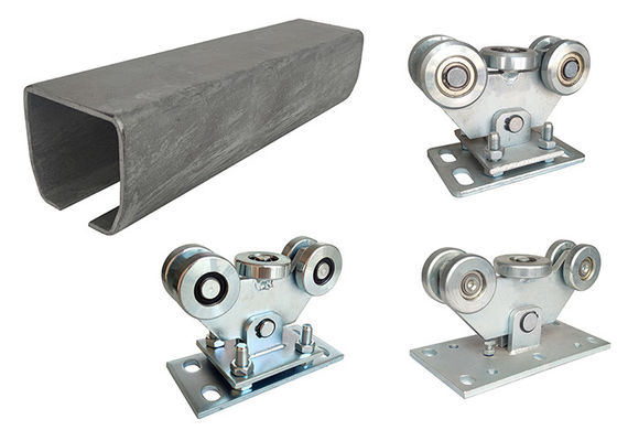 U Groove Steel Bottom Track Cantilever Gate System 5 ล้อ