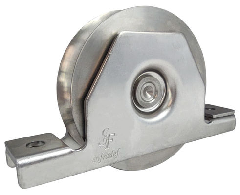 อุปกรณ์ประตูบานเลื่อน 3 &amp;#39;&amp;#39; ประตูเหล็ก V Groove Gate พร้อมลูกปืน 6202