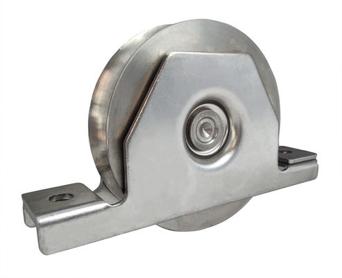 อุปกรณ์ประตูบานเลื่อน 3 &amp;#39;&amp;#39; ประตูเหล็ก V Groove Gate พร้อมลูกปืน 6202