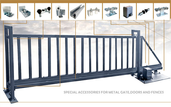 เหล็กชุบสังกะสีสีขาว Cantilever Gate System พร้อมชั้นวางเกียร์ 8 ล้อ