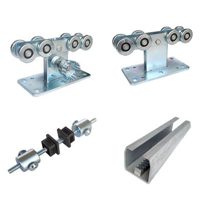 ตัวล็อคประตูเหล็กปรับเงินชุบสังกะสีสำหรับประตูบานเลื่อน Cantilever
