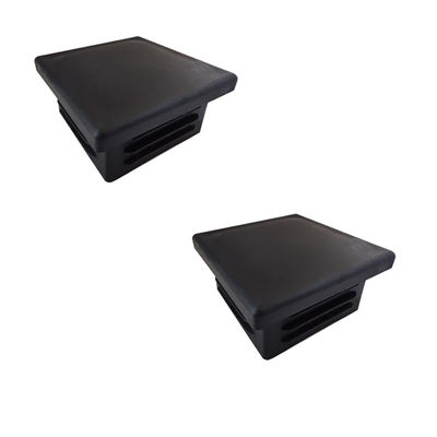 ท่อสี่เหลี่ยมอลูมิเนียมรั้วโพสต์แคป 4 &quot;2&quot; พลาสติกสีดำด้านบน