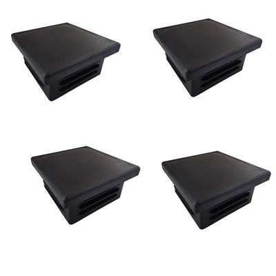 ท่อสี่เหลี่ยมอลูมิเนียมรั้วโพสต์แคป 4 &quot;2&quot; พลาสติกสีดำด้านบน