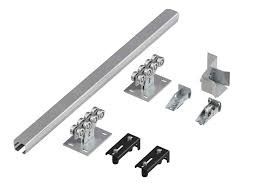 อุปกรณ์เสริมชุบเงินชุบสังกะสี Cantilever Gate Stoppers พร้อมยางสีดำ