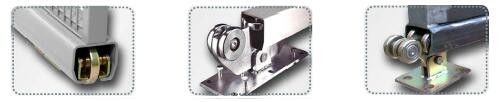 อุปกรณ์เสริมชุบเงินชุบสังกะสี Cantilever Gate Stoppers พร้อมยางสีดำ